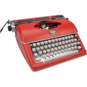 Royal Classic Manual Typewriter - Red - 11" Print Width - Impression Control Lever, Paper Support Bar, Ribbon Color Selector, Tab Position, Line Spacing 79120Q