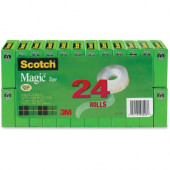 3m Scotch&reg; Magic&trade; Tape, 3/4" x 1000", 24 Boxes/Pack, 1" Core - 0.75" Width x 83.33 ft Length - 1" Core - Photo-safe, Non-yellowing, Writable Surface, Repositionable - 24 / Pack - Matte Clear - TAA Compliance 810K