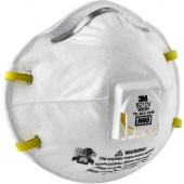3m Safety Respirator - Recommended for: Building, Construction, Food Processing, Manufacturing, General Purpose, Mining, Oil & Gas, Transportation, Grinding, Sweeping, Sanding, ... - Exhalation Valve, Nose Foam, Adjustable Nose Clip, Filter, Foam Face