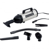 Metropolitan Vacuum Cleaner  MetroVac 12V Evolution Hand Vac AM6SB - 140 W Motor - Bagged - Nozzle, Dusting Brush, Crevice Tool, Hose - 10 ft Cable Length - 20" Hose Length - AC Supply - 12 V DC, 120 V AC - 12 A - Satin Nickel, Black AM6SB