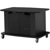 Video Furniture International VFI C2736 Tech Series Monitor Cart - 500 lb Capacity - 4 Casters - 4" Caster Size - Acrylic - 46" Width x 29" Depth x 30" Height - Black C2736-XL