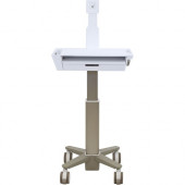 Ergotron CareFit Slim 2.0 LCD Medical Cart - 1 Drawer - 20 lb Capacity - 3 Casters - 4" Caster Size - Aluminum - 18" Width x 16.7" Depth x 46.9" Height - White, Warm Gray C50-3510-0