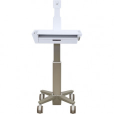 Ergotron CareFit Slim 2.0 LCD Medical Cart - 1 Drawer - 20 lb Capacity - 3 Casters - 4" Caster Size - Aluminum - 18" Width x 16.7" Depth x 46.9" Height - White, Warm Gray C50-3510-0