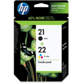 HP 21/22 Original Ink Cartridge - Combo Pack - Inkjet - 190, 165 - Black, Color - 1 Each C9509FN#140