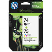 HP 74/75 Original Ink Cartridge - Combo Pack - Inkjet - Standard Yield - 170 Tri-color, 200 Black - Tri-color, Black - 2 / Pack CC659FN#140