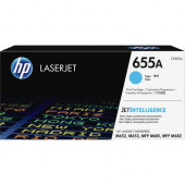 HP 655A (CF451A) Toner Cartridge - Cyan - Laser - 10500 Pages - 1 Each - TAA Compliance CF451A