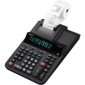 Casio DR-210R Printing Calculator - 3.5 lps - Heavy Duty, Large Display, Easy-to-read Display, Durable, Two-color Printing, Plastic Key, Dual Display - 12 Digits - 4.4" x 8.1" x 14.8" - Black - Desktop DR210R-BK