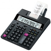Casio HR-200RC Printing Calculator - Two-color Printing, Large Display, Dual Power - 12 Digits - 2.3" x 7.8" x 10.8" - Black - 1 Each HR200RC