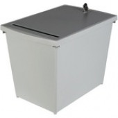 HSM Personal Document Container - Gray [BD-PDC-44-720D] 720 Key Code - External Dimensions: 11.9" Width x 17.8" Depth x 13.1" Height - 30 lb - 9 gal - High-density Polyethylene (HDPE) - Executive Gray - For Document, Paper HSM1070070110