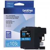 Brother High Yield Cyan Ink Cartridge (600 Yield) - TAA Compliance LC103C