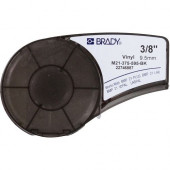 Brady Label Cartridge for BMP21 Series, ID PAL, LabPal Printers, Black - Permanent Adhesive - 3/8" Width x 21 1/64 ft Length - Black - Vinyl - 1 Cartridge M21375595BK