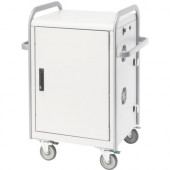 Bretford 20 Unit Network Ready Laptop Cart - 2 Shelf - 4 Casters - Steel, Aluminum - 34.5" Width x 25" Depth x 43" Height - Concrete, Aluminum - GREENGUARD, TAA Compliance MDMLAP20NR-CTAL