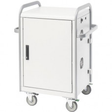 Bretford 20 Unit Network Ready Laptop Cart - 2 Shelf - 4 Casters - Steel, Aluminum - 34.5" Width x 25" Depth x 43" Height - Concrete, Aluminum - GREENGUARD, TAA Compliance MDMLAP20NR-CTAL