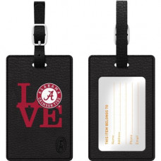 CENTON OTM Black Leather Love Bag Tag University of Alabama - Synthetic Leather - Black S1-CBT-ALA-02A
