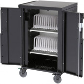 Bretford CoreX Cart - 2 Shelf - Steel - 33.2" Width x 25.8" Depth x 44.5" Height - For 24 Devices - TAA Compliance TCOREX24