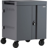 Bretford CUBE Cart - 2 Shelf - Push/Pull Handle - 4 Casters - Steel - 30" Width x 26.5" Depth x 37.5" Height - Topaz - For 32 Devices - TAA Compliance TVC32PAC-DDS