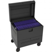 Bretford CUBE Toploader Cart - 4 Casters - 5" Caster Size - Steel - 34" Width x 23" Depth x 33" Height - Concrete - For 40 Devices - TAA Compliance TVTL40PAC-CT