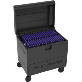 Bretford CUBE Toploader Cart - 4 Casters - 5" Caster Size - Steel - 34" Width x 23" Depth x 33" Height - Grass - For 40 Devices - TAA Compliance TVTL40PAC-GRA