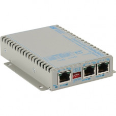 Omnitron Systems OmniExtender Unmanaged 30W Gigabit PoE Extender with Booster Technology - 1 RJ-45 PoE/PD + 2 RJ-45 PoE/PSE, Lifetime Warranty 2000-12W