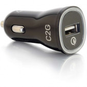 C2g 1-Port Quick Charge 2.0 USB Car Charger - 12 V DC, 24 V DC Input - 5 V DC/1.50 A, 9 V DC, 12 V DC Output 21069