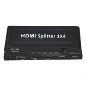 4XEM 4 Port high speed HDMI video splitter fully supporting 1080p, 3D for Blu-Ray, gaming consoles and all other HDMI compatible devices - 4XEM 1080p/3D 1 HDMI in 4 HDMI out video splitter and amplifier with LED indicators for connection and power 4XHDMIS