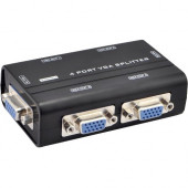 4XEM 4-Port VGA Splitter 250 MHz - 250MHz Split a single VGA video signal to 4 monitors or projectors 4XVGASP2504