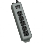 Tripp Lite Waber Power Strip Metal 5-15R 5 Outlet 5-15P 15'' Cord - NEMA 5-15P - 15ft - TAA Compliance 602-15
