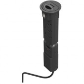 Mooreco Balt Pop-Up Grommet Outlet & USB Charger - 4 x Power Receptacles - 125 V AC / 15 A Desk Mountable 66666