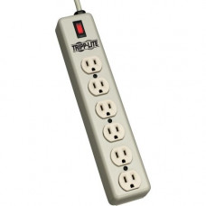 Tripp Lite Waber Power Strip Metal 5-15R 6 Outlet 5-15P 15'' Cord - NEMA 5-15P - 6 NEMA 5-15R - 15ft 6SPDX-15
