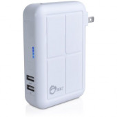 SIIG 3-in1 Power Bank Charger - White - 17 W Output Power - 12 V DC, 120 V AC, 230 V AC Input Voltage - 5 V DC Output Voltage - 3.40 A Output Current AC-PW0Y12-S1