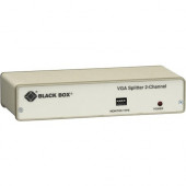 Black Box Video Splitter - VGA, 2-Channel, 230-VAC - 300 MHzMaximum Video Bandwidth - 250 ft Maximum Operating Distance - TAA Compliant AC056AE-R4