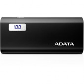 A-Data Technology  Adata P12500D Power Bank - For Smartphone, Tablet PC, USB Device - Lithium Ion (Li-Ion) - 12500 mAh - 2 A - 5 V DC Output - 5 V DC Input - 2 x - Black AP12500D-DGT-5V-CBK