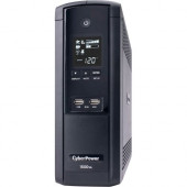 CyberPower Intelligent LCD Series BRG1500AVRLCD 1500VA 900W UPS with 2.1 USB Charging - Mini-tower - 8 Hour Recharge - 2 Minute Stand-by - 120 V AC Input - 12 x NEMA 5-15R - ENERGY STAR, GreenPower UPS, RoHS Compliance-RoHS Compliance BRG1500AVRLCD
