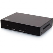 C2g 2-Port HDMI Distribution Amplifier Splitter - 4K 60Hz - 4096 x 2160 - 1 x HDMI In - 2 x HDMI Out - Nickel Plated 41600