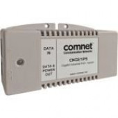 Comnet Power Over Ethernet (PoE+) Midspan Injector For 10/100/1000T(X) - 120 V AC, 230 V AC Input - 56 V DC, 625 mA Output - 1 10/100/1000Base-T Input Port(s) - 1 10/100/1000Base-T Output Port(s) - 30 W - DIN Rail/Wall Mountable - TAA Compliance CNGE1IPS