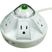 Accell Powramid C Power Center - Surge Protector and USB-A & C Charging Station - 6 x AC Power, 2 x USB - 1080 J D080B-032K