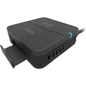 Accell Power - Wireless Charge Pad with 5 USB Ports and 2 AC Outlets - 120 V AC Input - 5 V DC Output - Input connectors: USB - AC Plug D080B-040K