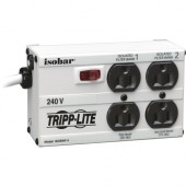 Tripp Lite Isobar Surge Protector Metal 230V 4 Outlet 1.8M Cord 330 Joules - Receptacles: 4 x NEMA 5-15R - 330J - TAA Compliance ISOBAR4/220