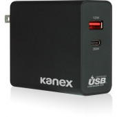 Kanex GoPower 50W USB-C Wall Charger with Power Delivery - 120 V AC, 230 V AC Input - 5 V DC/3 A, 9 V DC, 12 V DC Output K160-1264