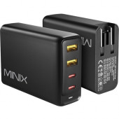 Minix Neo P2 100w Turbo 4 Port Gan Wall Charger - 5 V DC/3 A, 9 V DC, 12 V DC, 15 V DC, 20 V DC Output NEO-P2