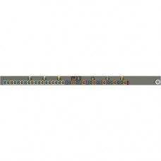 Vertiv Co Geist MNR3EHB1-36PNB8-5CS15A0A10-S-A 36-Outlets PDU - Monitored - 3P+E CA - 24 x U-Lock IEC 60320 C13, 12 x U-Lock IEC 60320 C19 - 230 V AC - Network (RJ-45) - 0U - Vertical - Rack Mount - Rack-mountable - TAA Compliance NR30045L