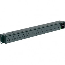 Panduit P12B01M Horizontal Basic Power Distribution Unit - Basic - NEMA 5-15P - 12 x NEMA 5-20R - 120 V AC - 1U - Horizontal - Rack Mount - Rack-mountable - TAA Compliance P12B01M