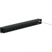 Panduit P12B46M Horizontal Power Distribution Unit - Basic - NEMA L6-20P - 12 x IEC 60320 C13 - 230 V AC - 1U - Horizontal - Rack Mount - TAA Compliance P12B46M