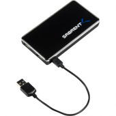 Sabrent Portable Battery Charger - 6100mAh - For iPhone, iPad - 6100 mAh - 3.10 A - 5 V DC Output - 5 V DC Input - 2 x - Black PB-BCBG-PK20