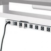 Ergotron Elevate Power Bar, 12 Outlets - 12 - 12 ft Cord - 15 A Current - 120 V AC Voltage - Silver - TAA Compliance PBA12SM