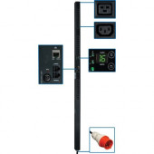Tripp Lite PDU 3-Phase Monitored 220/230V 30 C13; 6 C19 IEC-309 16A Red 10'' Cord 0U - 6 x IEC 60320 C19, 30 x IEC 60320 C13 - 11kVA - Zero U Vertical Rackmount" - RoHS Compliance PDU3XVN10G16