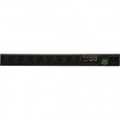 Tripp Lite PDU Monitored 208V-240V 20A C13 8 Outlet L6-20P Horizontal 1URM TAA - 8 x IEC 60320 C13 - 1U - Horizontal Rackmount, Wall Mountable" - RoHS, TAA Compliance PDUMNH20HV