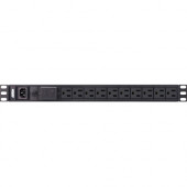 ATEN PE0110S 10-Outlets PDU - Basic - NEMA 5-15P - 10 x NEMA 5-15R - 120 V AC - 1U - Rack Mount - Rack-mountable, Wall-mountable PE0110SA