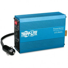 Tripp Lite Compact Car Portable Inverter 375W 12V DC to 120V AC 2 Outlets - 12V DC - 120V AC - Continuous Power:375W - TAA Compliance PV375