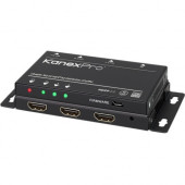 Kanexpro UltraSlim 4K HDMI 1X2 Splitter w/ 4:4:4 Color Space & 18G - 4096 x 2160 - 32.81 ft Maximum Operating Distance - HDMI In - HDMI Out SP-1X2SL18G